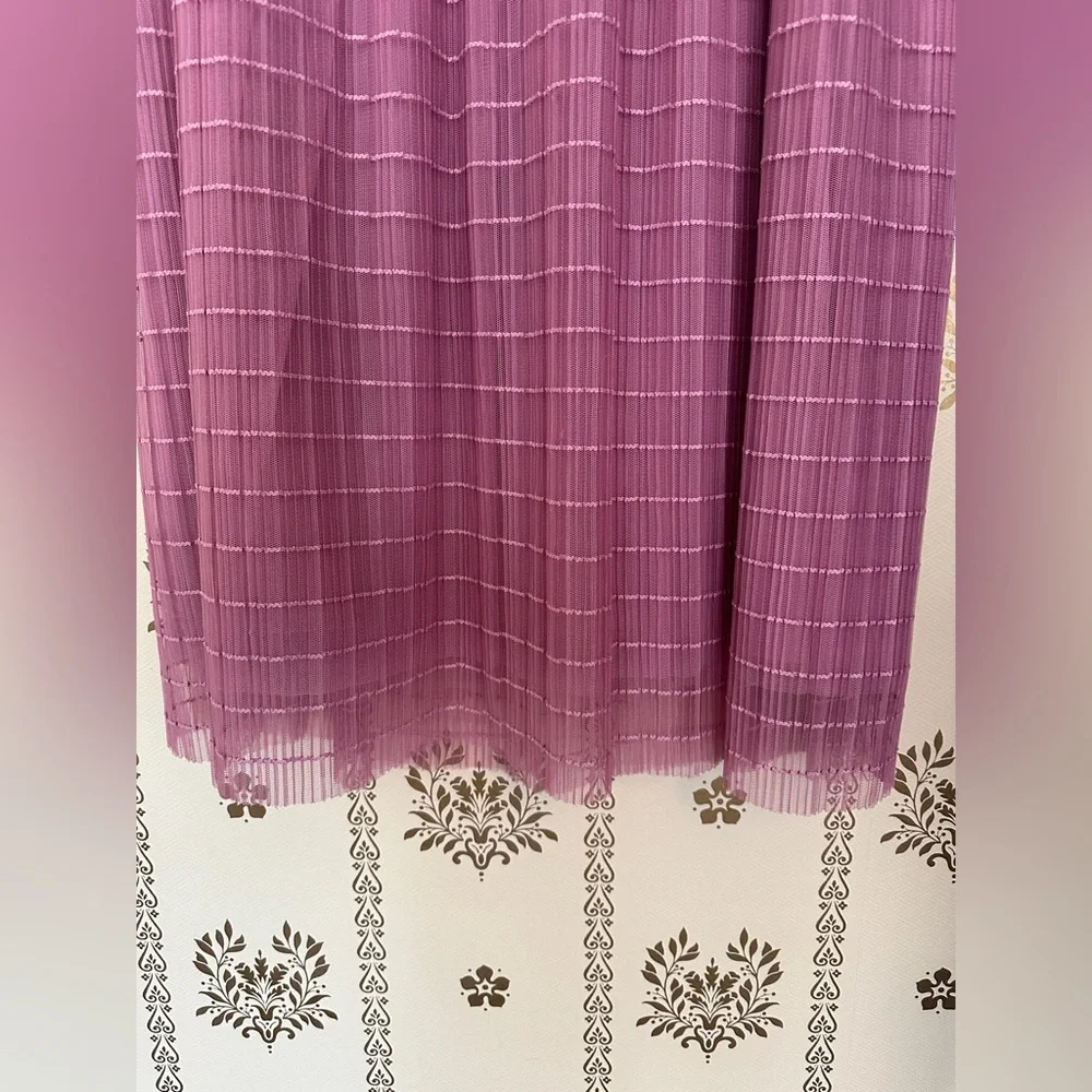 On 34th Tulle Mauve Orchid A-Line Midi Skirt Plus Size 1X - Picture 3 of 9